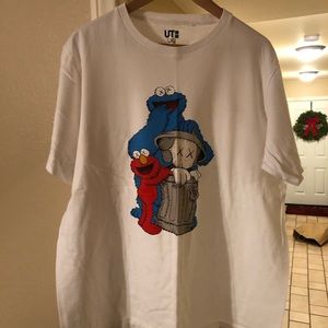 Kaws x Sesame Street shirts